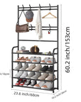 Clothes Hanger & Multi-Layer Shoe Storage Rack