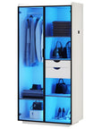 2-Door Wardrobe Armoire with LED Lights
